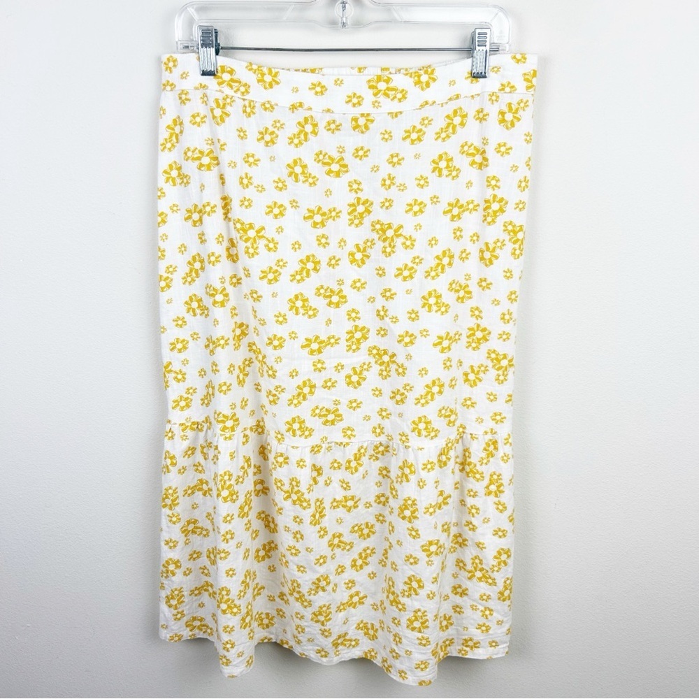Roxy Cotton knee length light weight pull-on floral Hawaiian skirt Y2K size: M